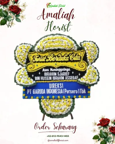Papan Bunga Duka di Loa Buah